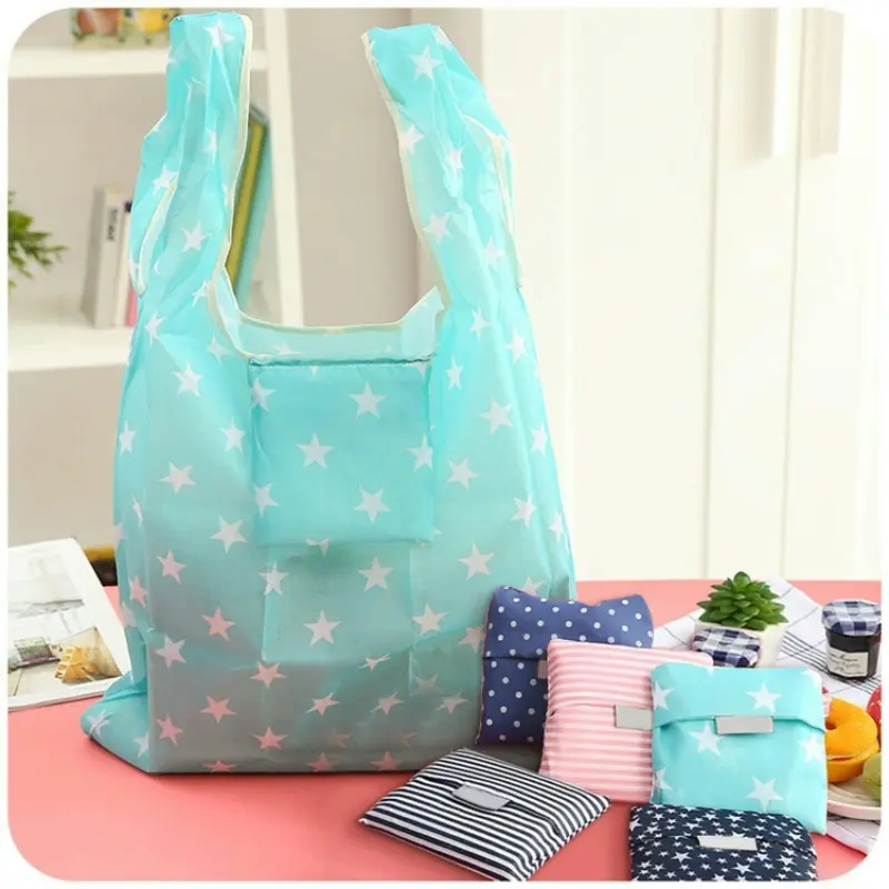 Reusable Foldable Supermarket Shop Large Folding Shopping Bag Easy to Carry Eco-friendly Big Capacity Eco Storage Handbag