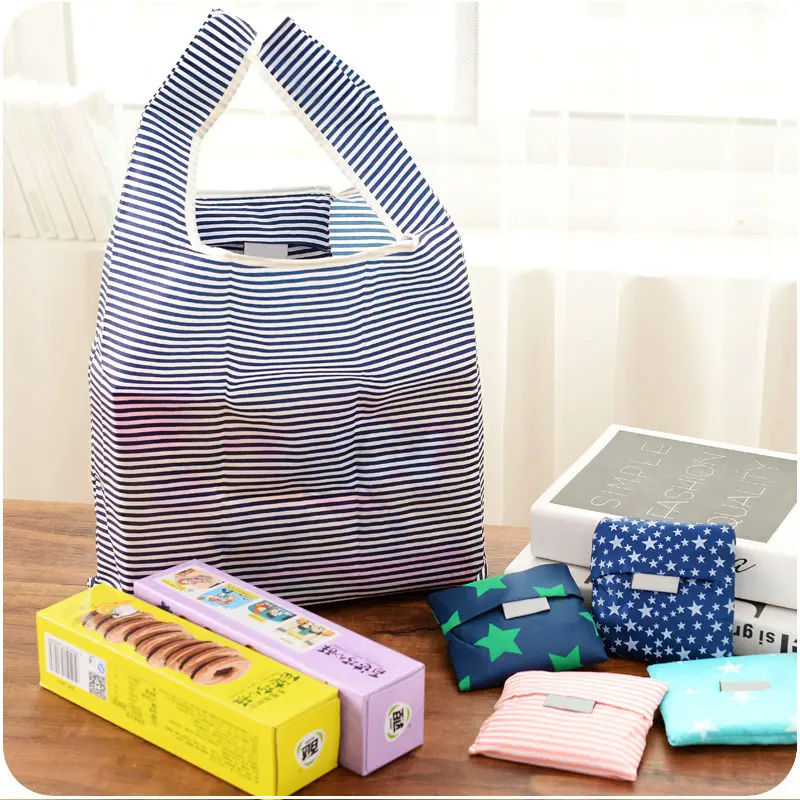 Reusable Foldable Supermarket Shop Large Folding Shopping Bag Easy to Carry Eco-friendly Big Capacity Eco Storage Handbag