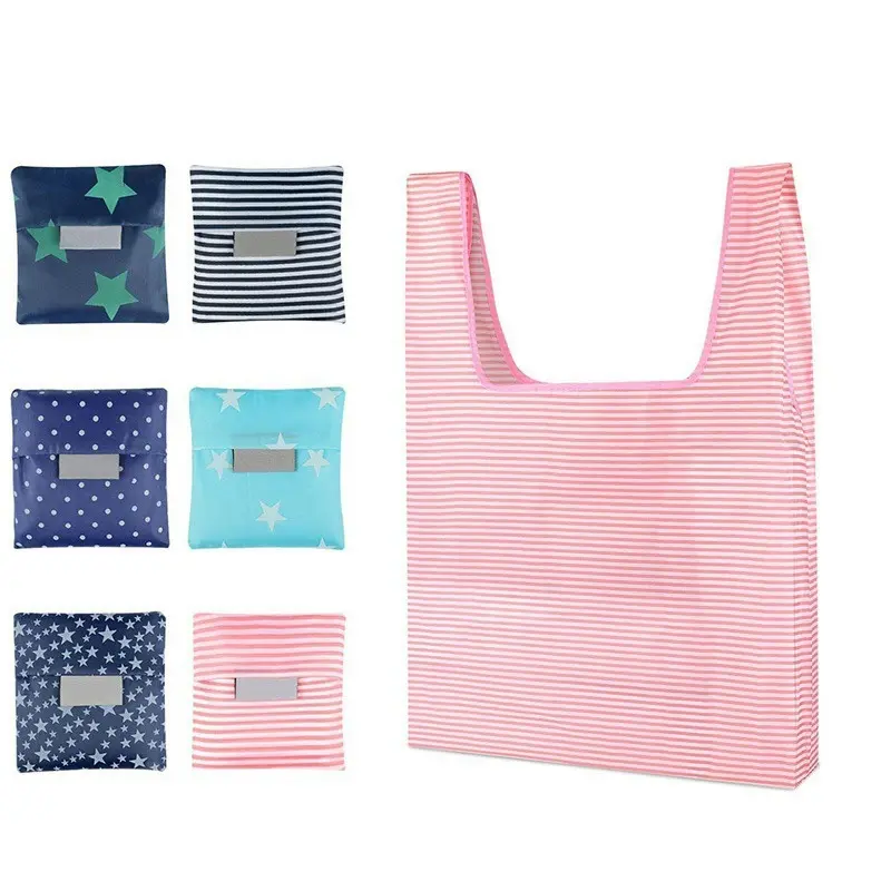 Reusable Foldable Supermarket Shop Large Folding Shopping Bag Easy to Carry Eco-friendly Big Capacity Eco Storage Handbag