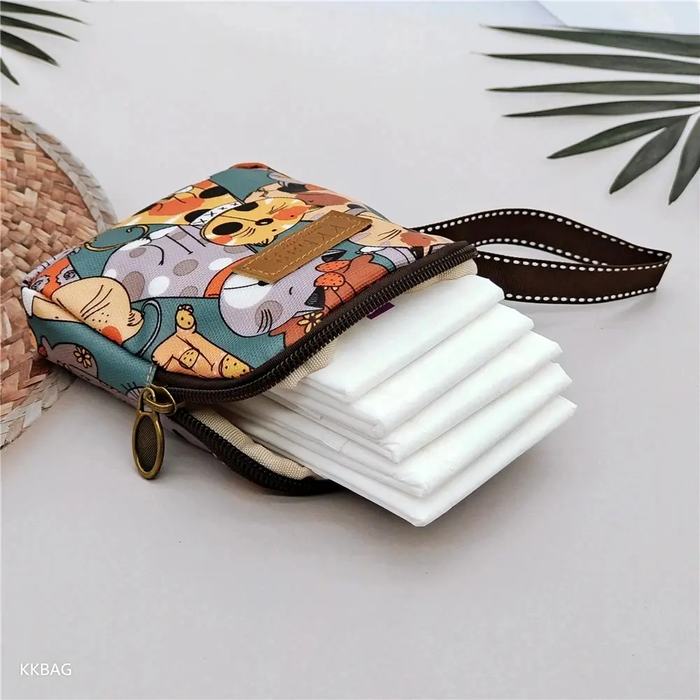 Cute Tampon Storage Bag Women Girls Napkin Sanitary Pad Pouch Cosmetic Bag Case Portable Coin Purse Mini Travel Organizer