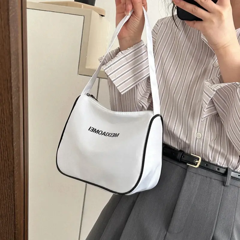 Simple Versatile Armpit Bags Designer Shoulder Bags For Women Fashion Solid Color Female Small Hobo Bag Oxford Handbag Purses