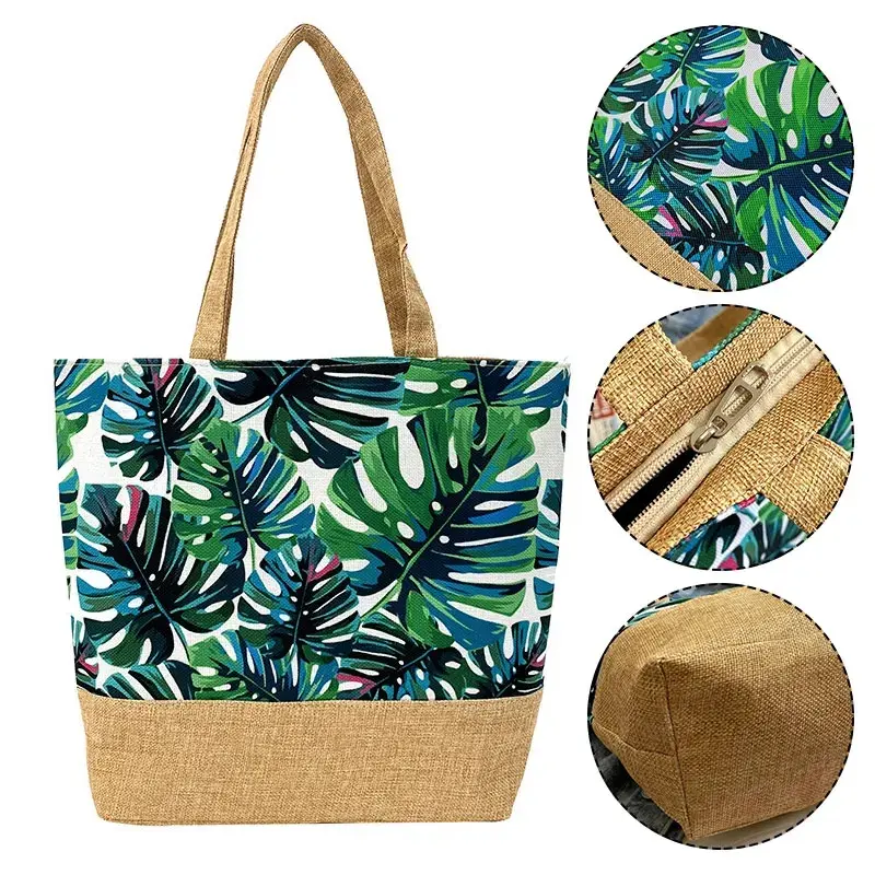 Fashion Folding Women Big Size Handbag Tote Ladies Casual Flower Printing Canvas Graffiti Shoulder Bag Beach Bolsa Feminina
