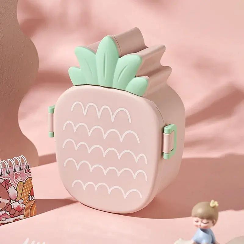 Outing Tableware Portable Lunch Box Baby Child Student Outdoor Camping Picnic Food Container Pineapple-shaped Bento Box