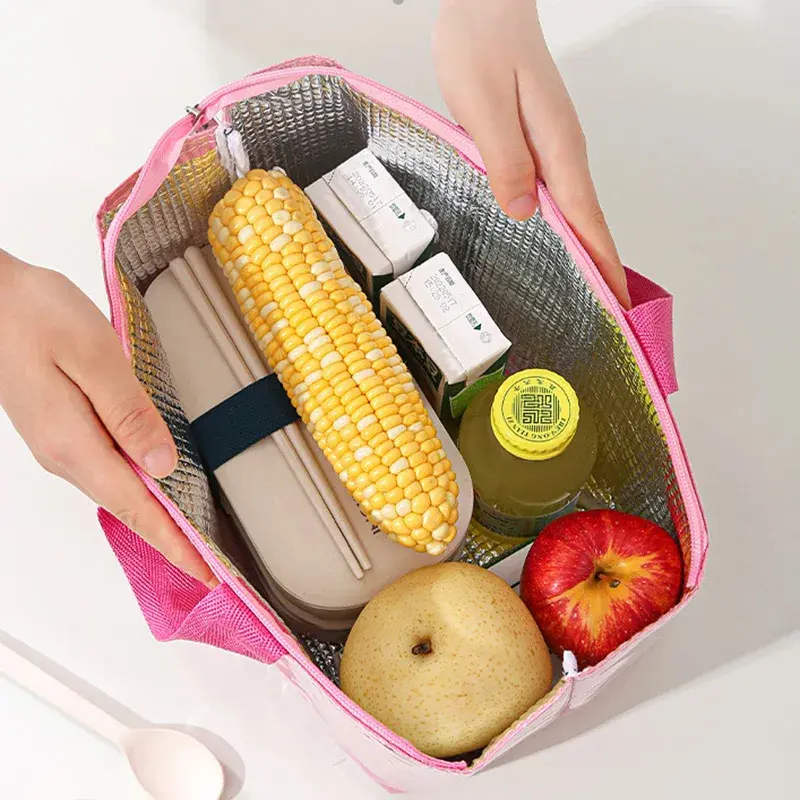 Insulated Lunch Bag hickened Aluminum Foil Camping Picnic Ice Pack Children School Bento Bag Picnic Food Storage Tote Bag
