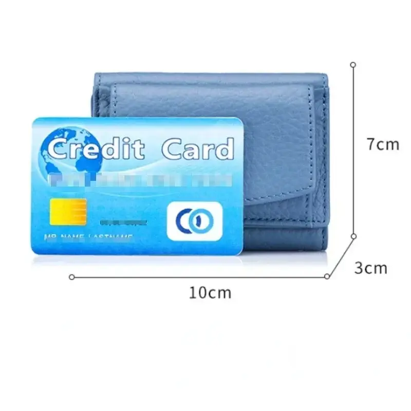 Genuine Leather RFID ID Credit Bank Business Card Holder Cowhide Coin Purse Bags Luxury Clutch Slim Pocket Wallets for Women