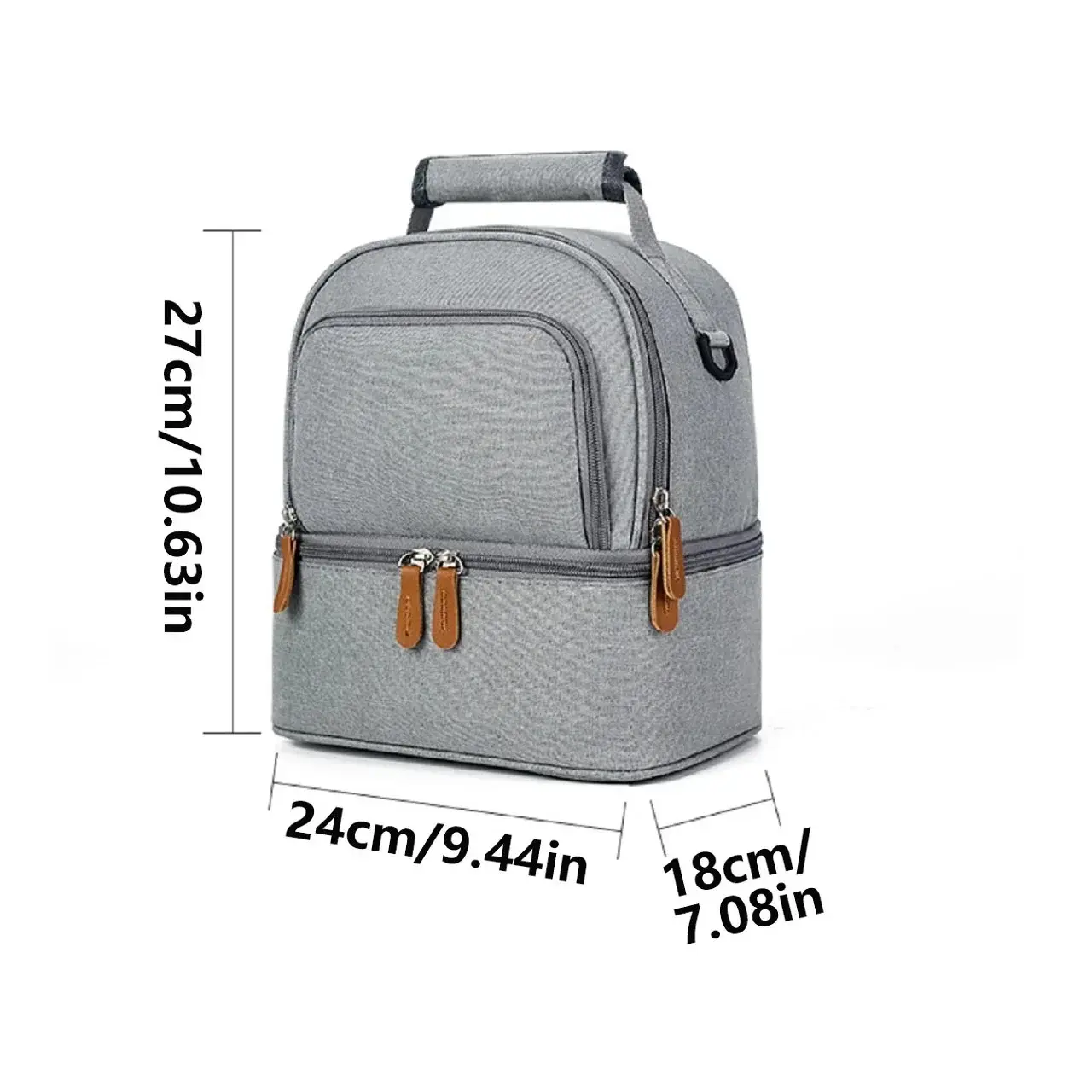 Large Capacity Portable Lunch Bag Hot Picnic School Food Lunch Bag Insulation Material, Fresh Cooler, Handbag with Lunch Bag
