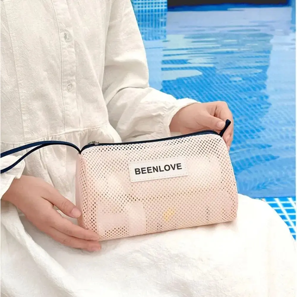 Multi-purpose Zipper Mesh Storage Pouch Visible Ultra Light Mini Coin Purse Wear-proof Space Saving Cosmetic Bag Office