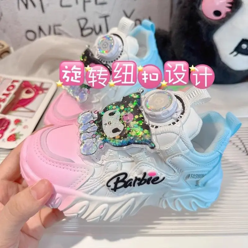 Sanrios Kids Sneakers Kawaii Kuromi Running Shoes Girls Autumn Winter Cartoon Anime Sweet Cute Casual Board Shoes Gift for Kids