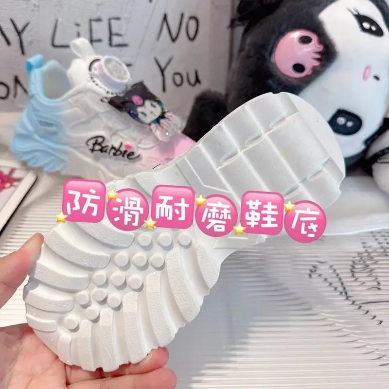 Sanrios Kids Sneakers Kawaii Kuromi Running Shoes Girls Autumn Winter Cartoon Anime Sweet Cute Casual Board Shoes Gift for Kids