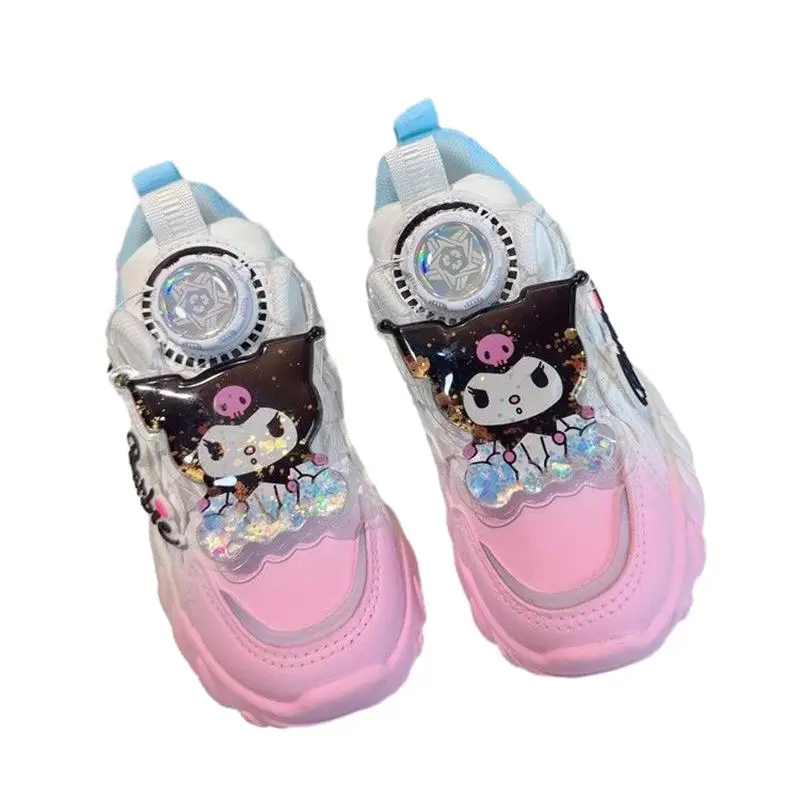 Sanrios Kids Sneakers Kawaii Kuromi Running Shoes Girls Autumn Winter Cartoon Anime Sweet Cute Casual Board Shoes Gift for Kids