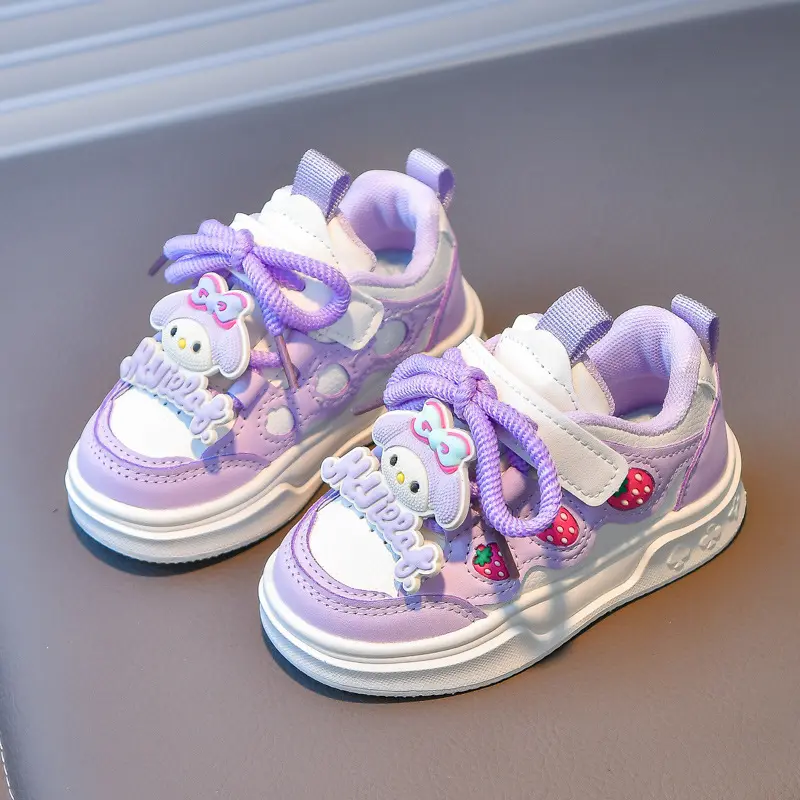 Sanrio spring autumn children cartoon Toddler shoes hello kitty girls board shoes new cute tudent velcro sports casual shoes