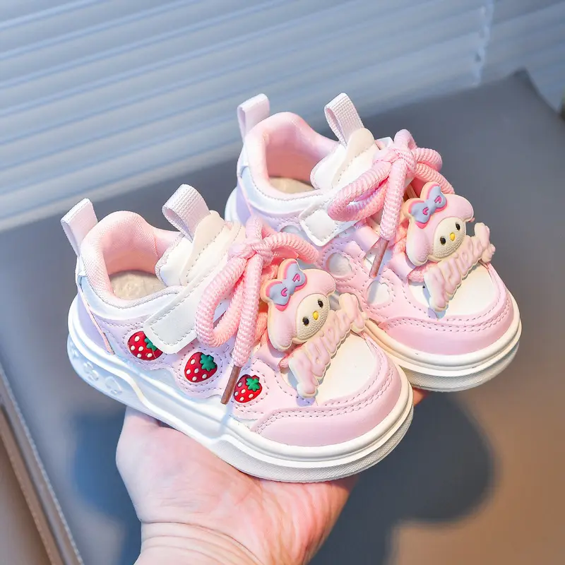 Sanrio spring autumn children cartoon Toddler shoes hello kitty girls board shoes new cute tudent velcro sports casual shoes