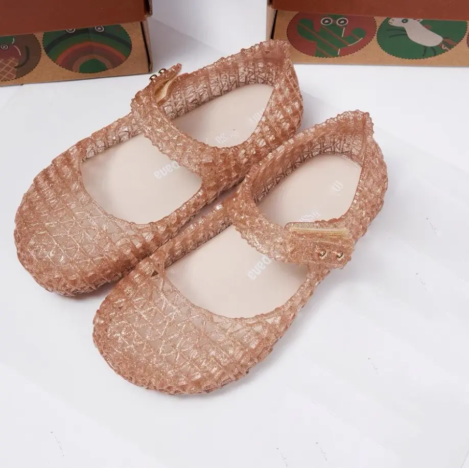 Mini Melissa Children's Bird's Nest Jelly Shoes Boys Girls Soft Sole Non-slip Sandals Baby Kids Fragrant Beach Princess Shoes