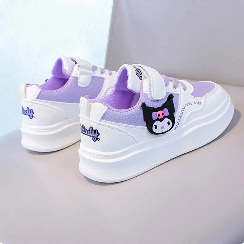 Sanrio Children Cartoon Kawaii Kuromi Melody Casual Board Shoes Spring Autumn Casual Sneakers Anti Slip Soft Sole Sports Shoes