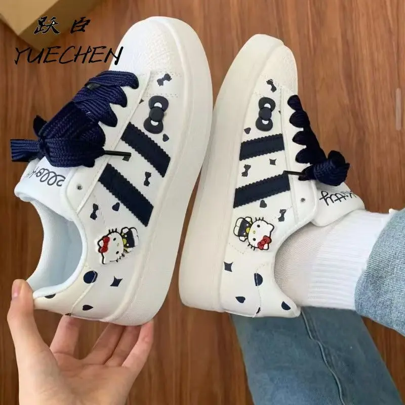 Girly Heart Kawaii Sanrio Anime Hello Kitty Ins Fashion Sneakers Cute Kt Cat Breathable Mesh Casual Shoes Gifts for Girls