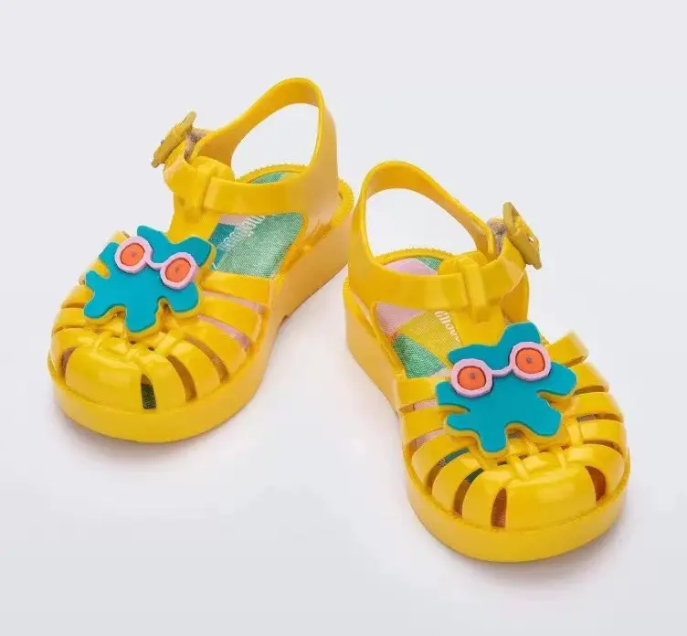 Mini Melissa Girl's Summer Fashion Fruit Roma Sandals Children Cute Donut Grap Watermelon Princess Beach Shoes For Kids Dress