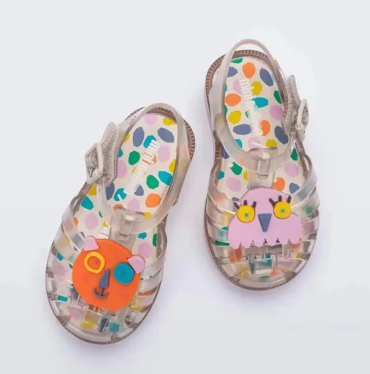 Mini Melissa Girl's Summer Fashion Fruit Roma Sandals Children Cute Donut Grap Watermelon Princess Beach Shoes For Kids Dress
