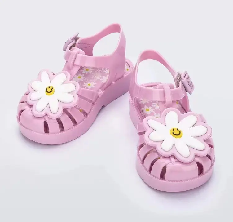 Mini Melissa Girl's Summer Fashion Fruit Roma Sandals Children Cute Donut Grap Watermelon Princess Beach Shoes For Kids Dress