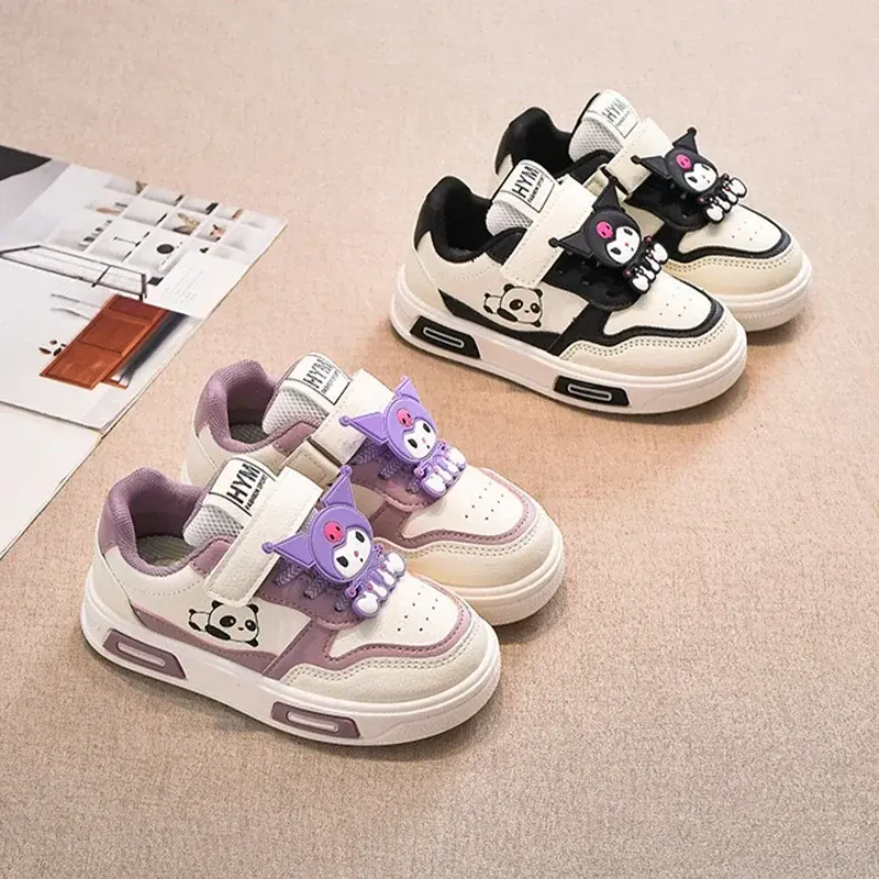 Children's Cute Melody Casual Board Shoes Girl's Cartoon Sneakers Spring and Autumn New Kawaii Kuromi Anti Slip Soft Sole Shoes