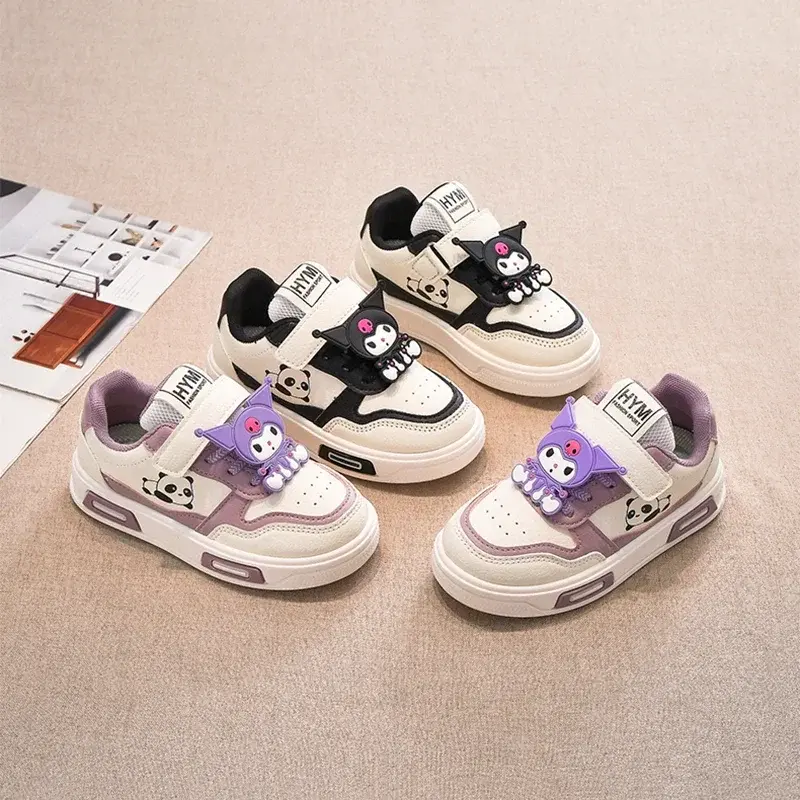 Children's Cute Melody Casual Board Shoes Girl's Cartoon Sneakers Spring and Autumn New Kawaii Kuromi Anti Slip Soft Sole Shoes