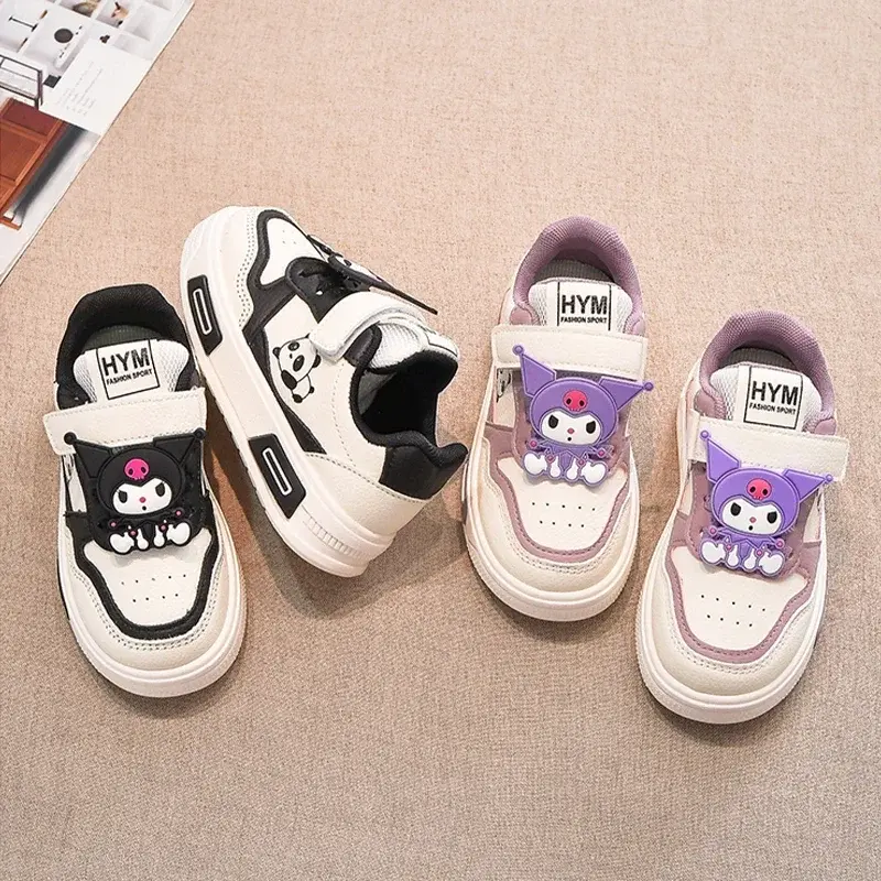Children's Cute Melody Casual Board Shoes Girl's Cartoon Sneakers Spring and Autumn New Kawaii Kuromi Anti Slip Soft Sole Shoes