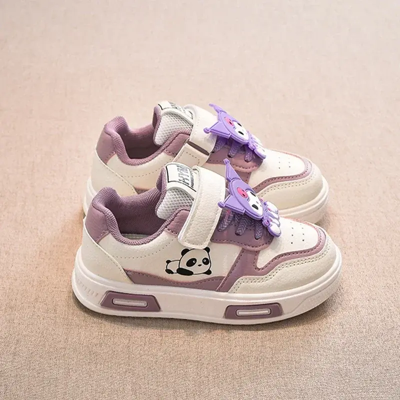 Children's Cute Melody Casual Board Shoes Girl's Cartoon Sneakers Spring and Autumn New Kawaii Kuromi Anti Slip Soft Sole Shoes