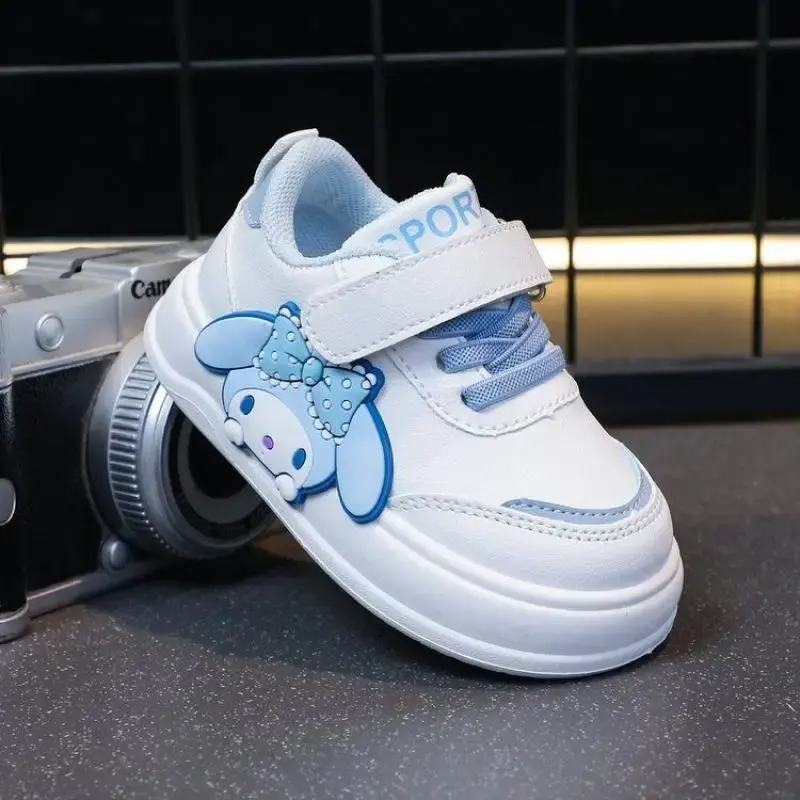 Girl White Shoes Sanrio Spring Autumn Fashion Cartoon Sneakers My Melody Anti Slip Soft Bottom Kawaii Cute Child Sports Shoes