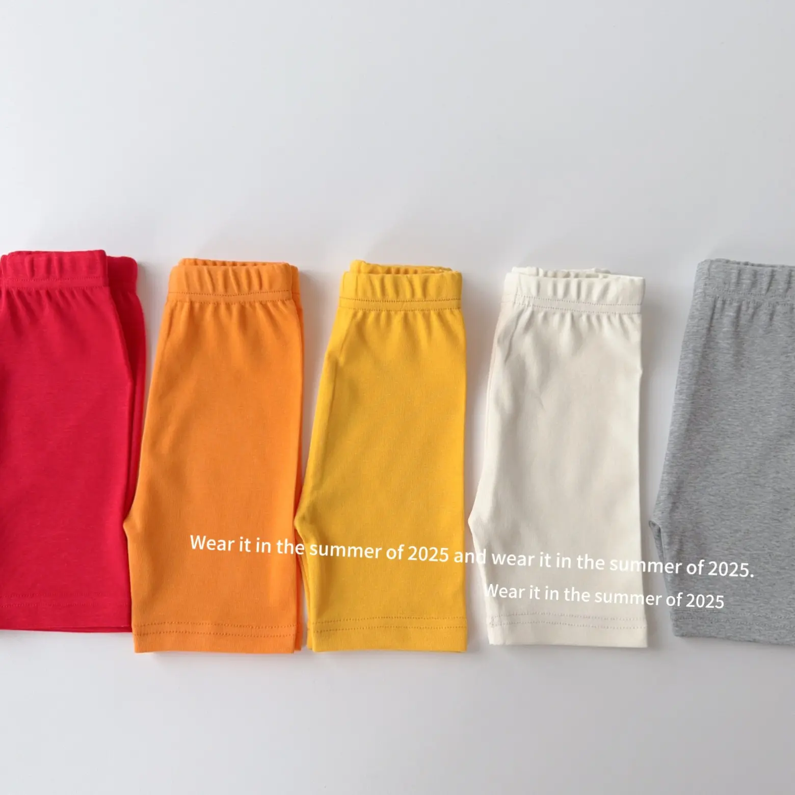 Girls Colorful Safety Pants Candy Colored Anti Glare Super Stretch Barbie Shark Pants Summer Solid Color Five Quarter Shorts
