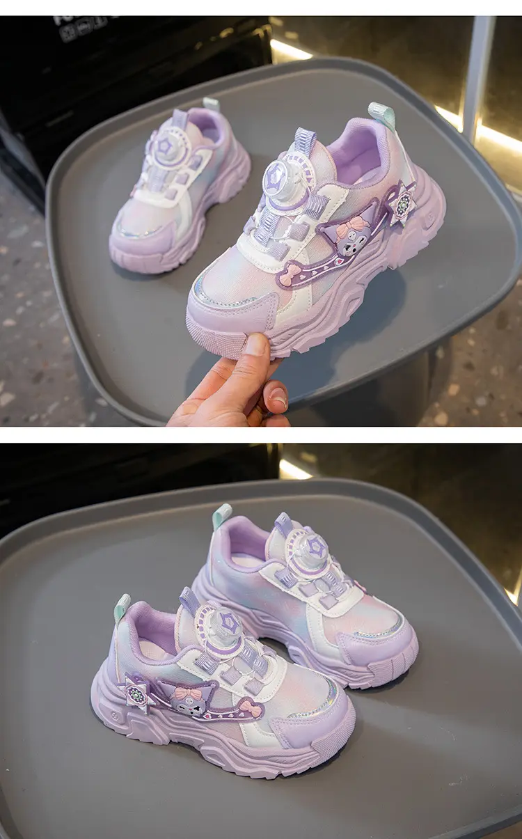 Sanrio Children Cartoon Kawaii Kuromi Melody Casual Board Shoes Spring Autumn Casual Sneakers Anti Slip Soft Sole Sports Shoes
