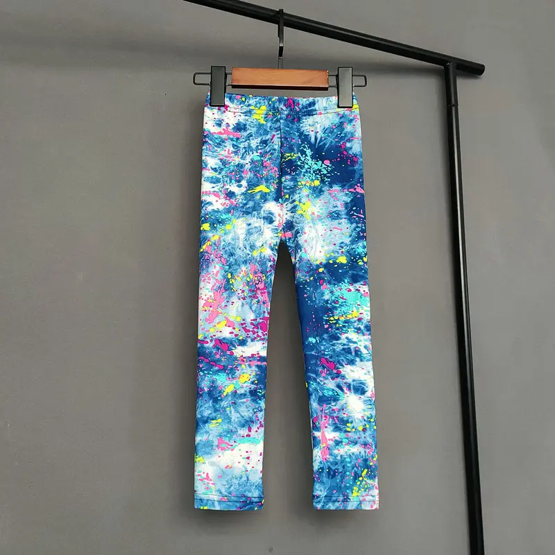 Kids Clothing Spring Summer Girls Leggings Flower Printed Children Trousers Girl Slim Pencil Pants Cute Toddler Leggings