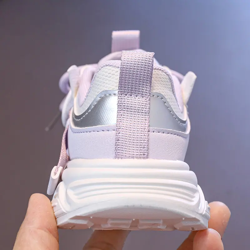 Hello Kitty Kids Sport Shoes Fashion Cross-tied Mesh Breathable Boys Sneakers Spring Autumn Children Girls Outdoor Running Shoes