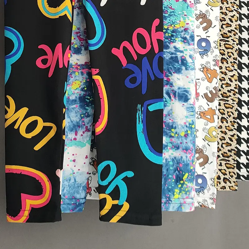 Kids Clothing Spring Summer Girls Leggings Flower Printed Children Trousers Girl Slim Pencil Pants Cute Toddler Leggings