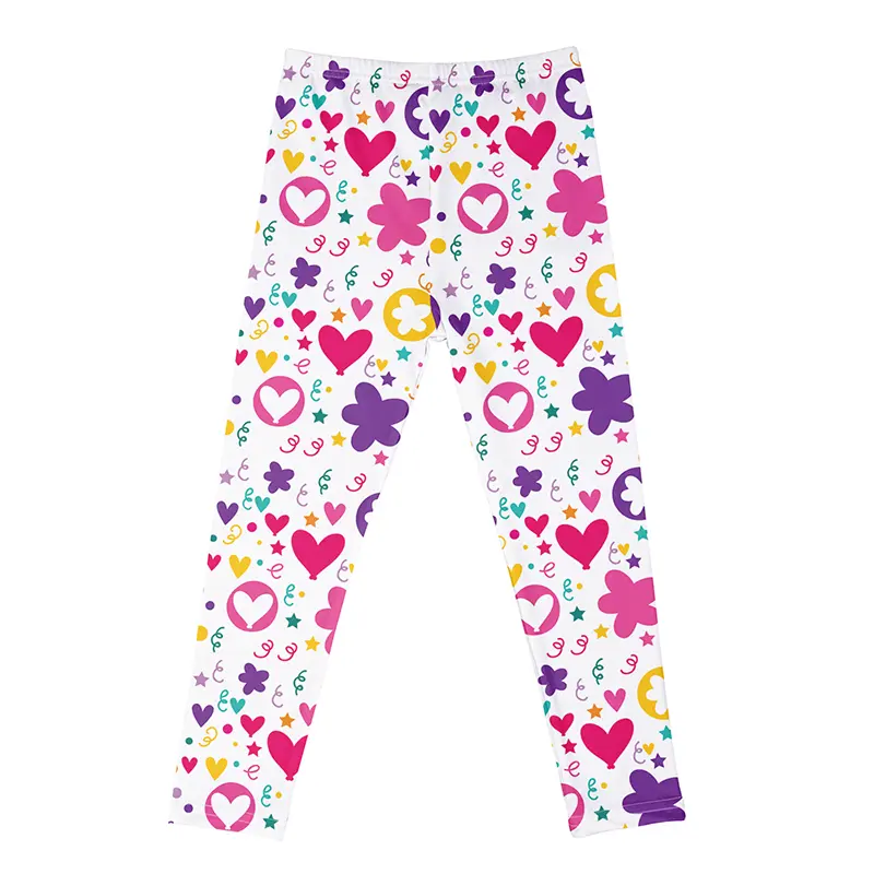 Kids Girls Leggings Spring Summer Cartoon Unicorn Flower Printed Tights for Children Girls Elastic Trousers Casual Pencil Pants