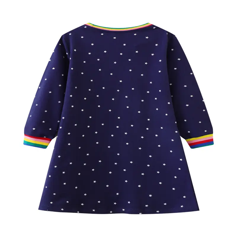 Jumping Meters 2-7T Halloween Princess Girls Dresses Long Sleeve Hot Selling Stars Toddler Kids Clothing Frocks Party Holiday