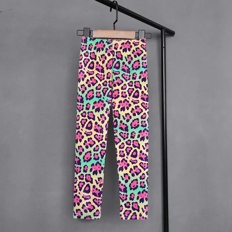 Girls Legging Children Flower Printing Elastic Pants Kids Girls Slim Thin Wear Leggings 2-11 Years Girls Clothing