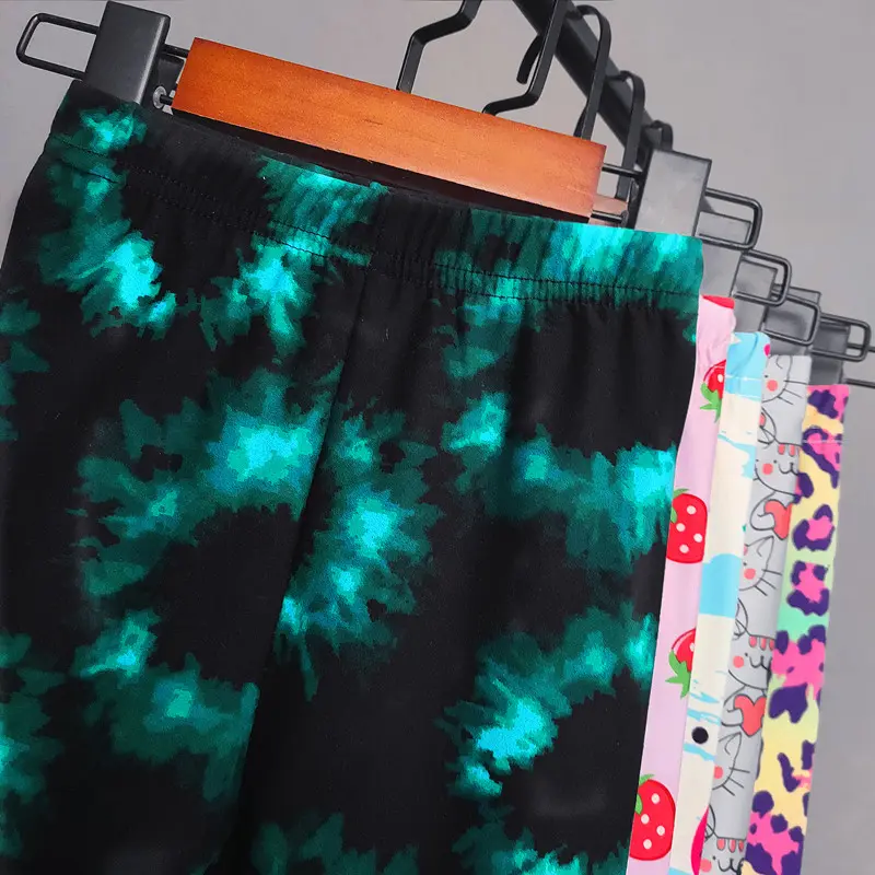Girls Legging Children Flower Printing Elastic Pants Kids Girls Slim Thin Wear Leggings 2-11 Years Girls Clothing