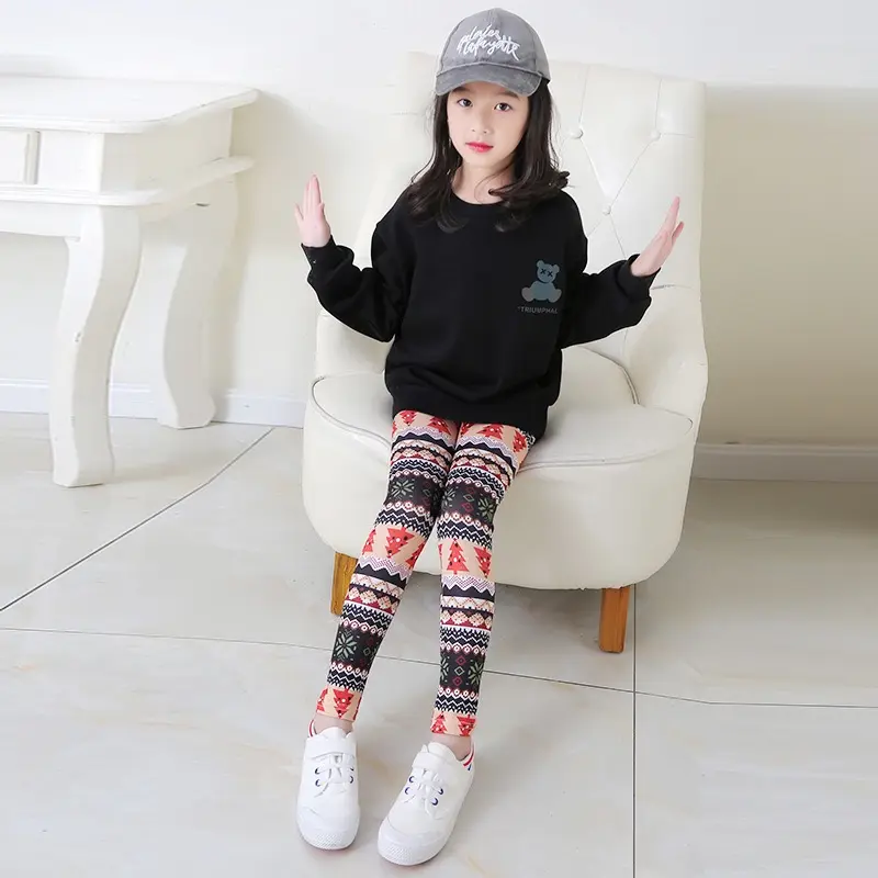 1pcs Spring Autumn Girls Leggings Thin Fashion Cartoon Tight Pants Baby Girls Slim Fit Flower Leggings Summer Children's Pants