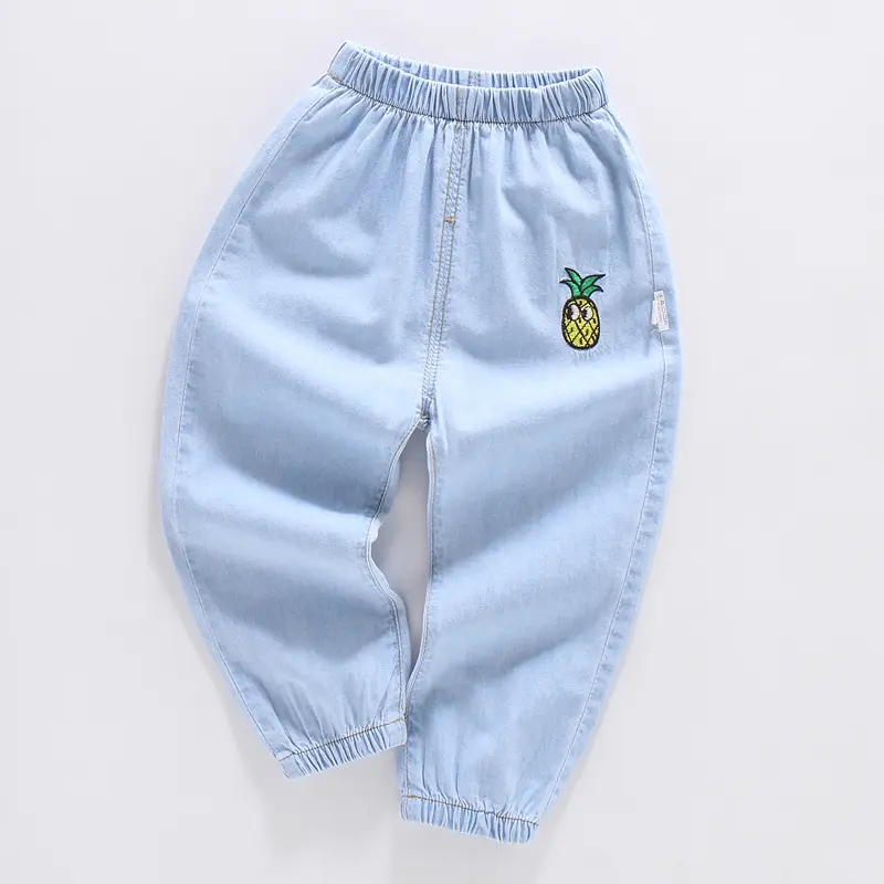 New Children's Jeans Cotton Comfortable Baby Jeans Minimalist Style Boys and Girls' Clothing