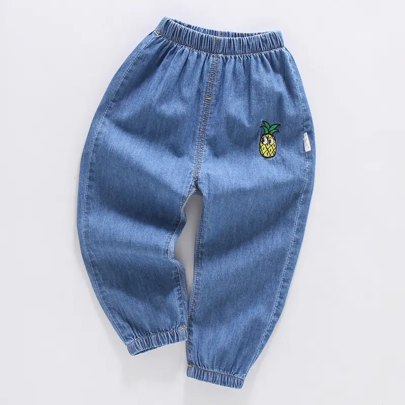 New Children's Jeans Cotton Comfortable Baby Jeans Minimalist Style Boys and Girls' Clothing