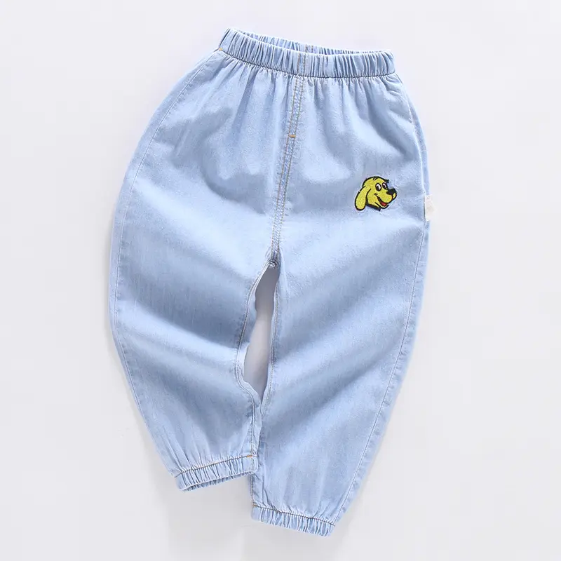New Children's Jeans Cotton Comfortable Baby Jeans Minimalist Style Boys and Girls' Clothing