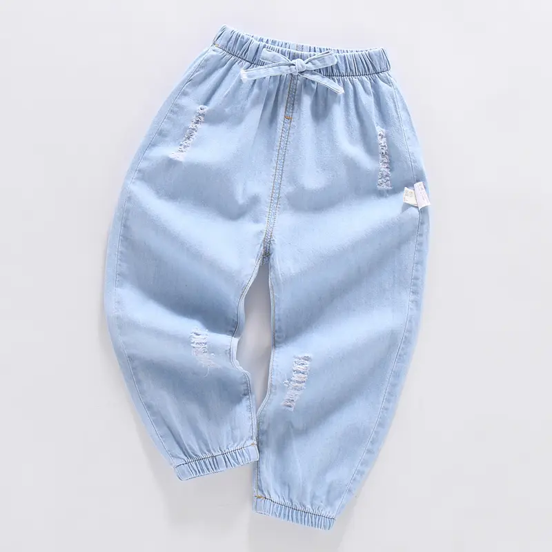New Children's Jeans Cotton Comfortable Baby Jeans Minimalist Style Boys and Girls' Clothing