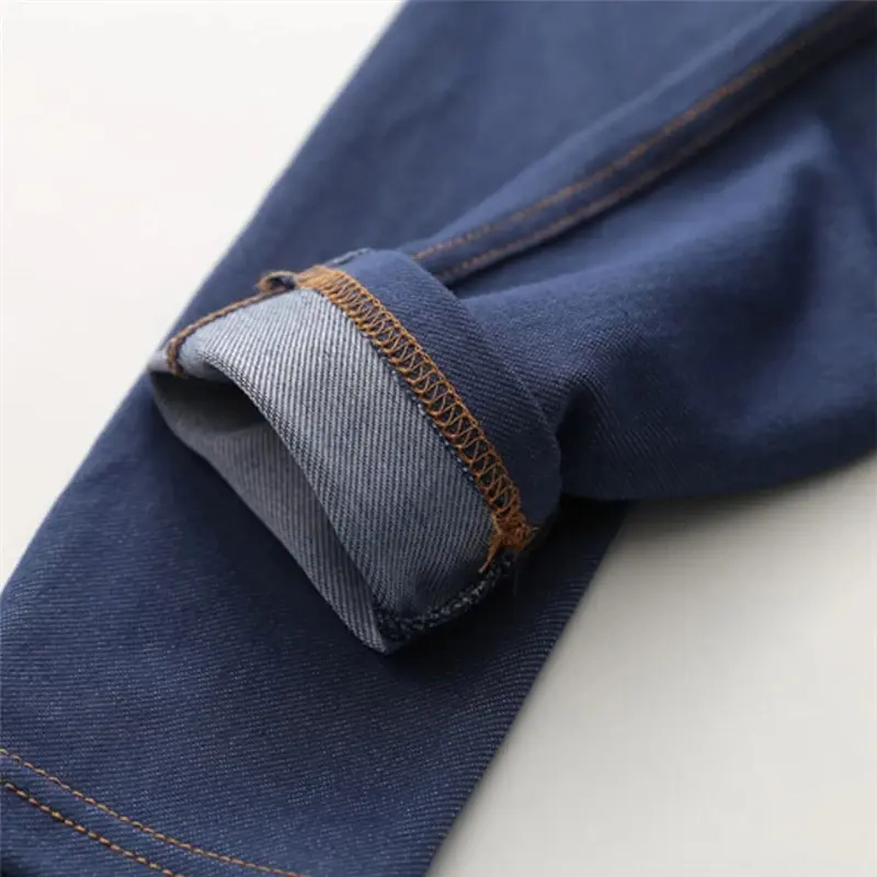 Teenager Children Kids Imitation Jeans for Girl Pants Spring Autumn Elasticity Slim Pencil Pants