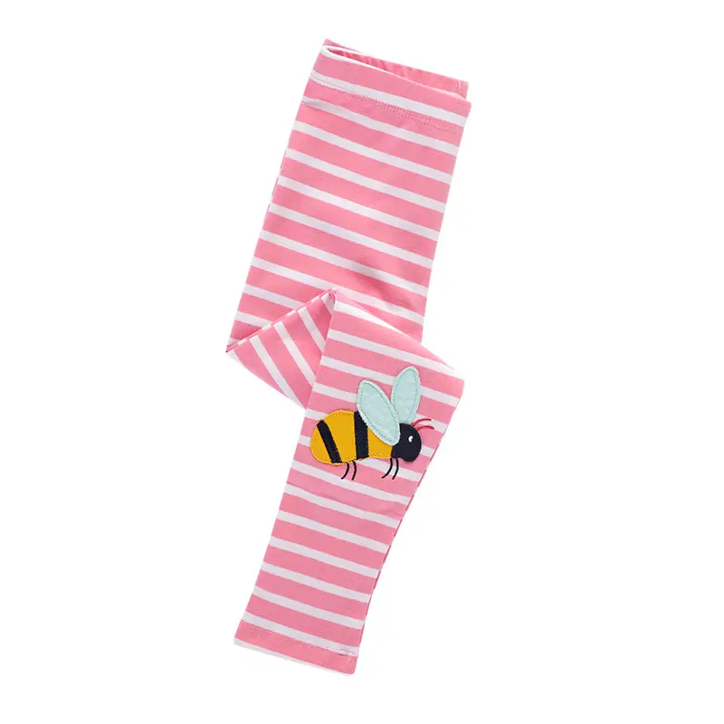 Little Maven 2025 Girls Leggings 100% Cotton Trousers for Kids Comfort Pants Childrens Tights Lovely Clothes with Bee and Flower