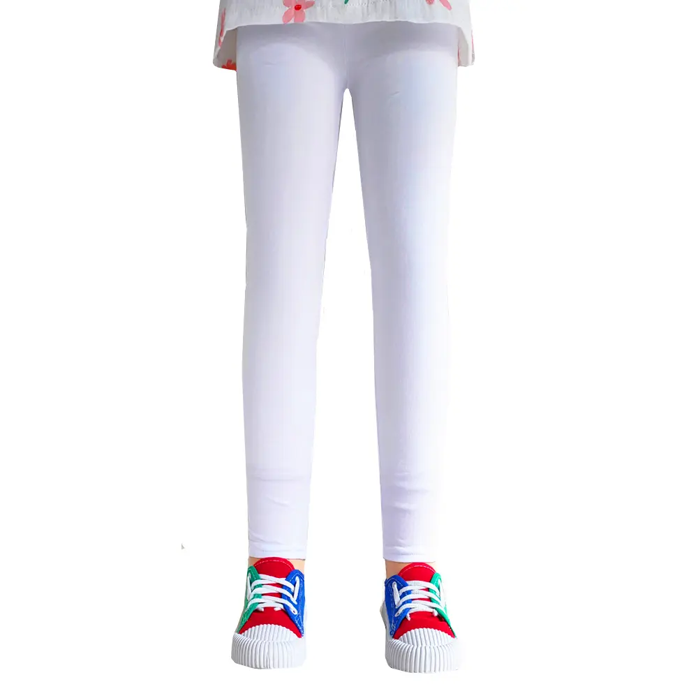 Girls Clothes Spring Leggings 2024 New Kids Pants Girls Milk Silk Slim Tight Pants Summer Candy Color Korean Children's Pants