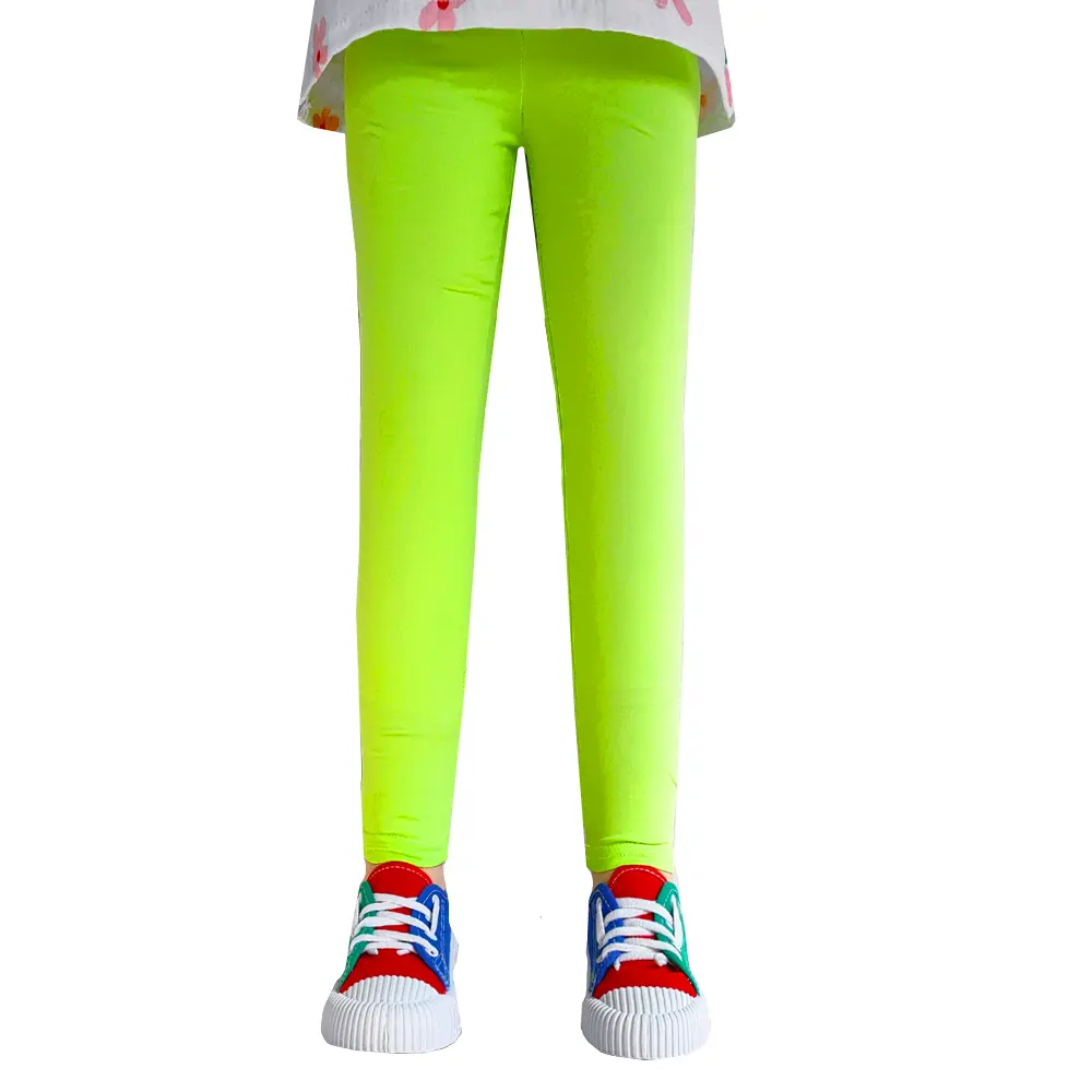 Girls Clothes Spring Leggings 2024 New Kids Pants Girls Milk Silk Slim Tight Pants Summer Candy Color Korean Children's Pants