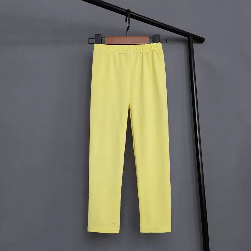 Kids Solid Color Pants For Girls Stretch Skinny Leggings Spring Summer Soft Slim Trousers Children Pant Girl and Boys