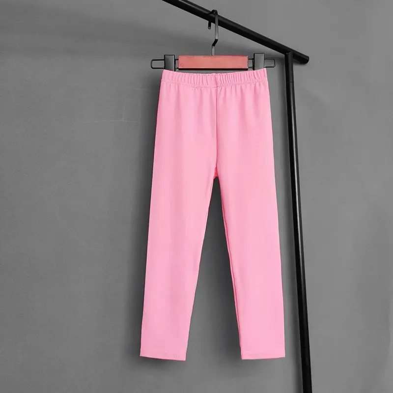 Kids Solid Color Pants For Girls Stretch Skinny Leggings Spring Summer Soft Slim Trousers Children Pant Girl and Boys