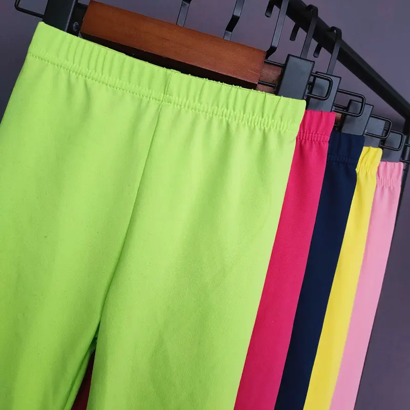 Kids Solid Color Pants For Girls Stretch Skinny Leggings Spring Summer Soft Slim Trousers Children Pant Girl and Boys