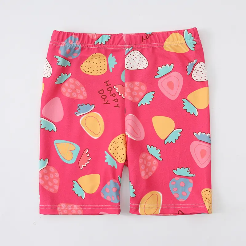 4/1 Pcs Summer Girls Cute Cartoon Printed Shorts Slim And Comfortable Children's Safety Pants Elastic Waist Home Pants Pajamas