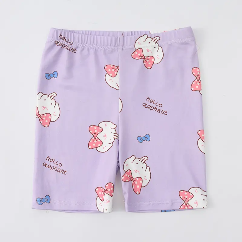 4/1 Pcs Summer Girls Cute Cartoon Printed Shorts Slim And Comfortable Children's Safety Pants Elastic Waist Home Pants Pajamas